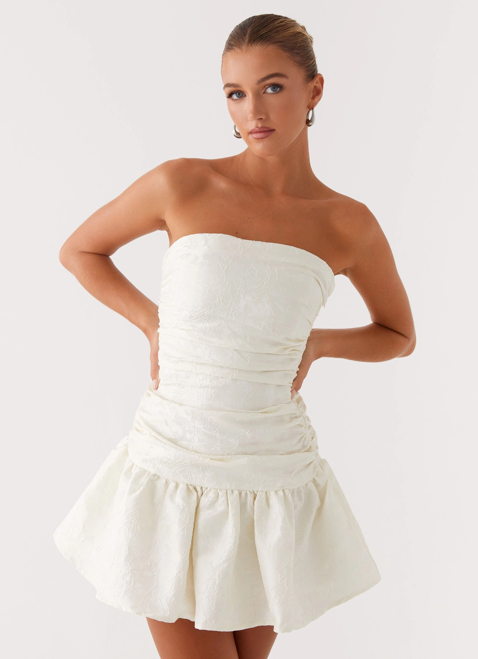 Ray Of Light Mini Dress - White Crisp Silhouette