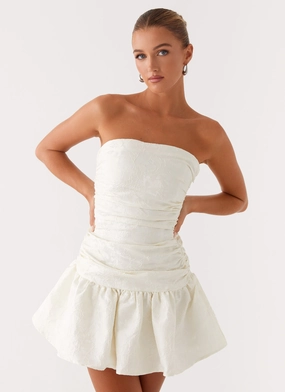 Ray Of Light Mini Dress - White Crisp Silhouette