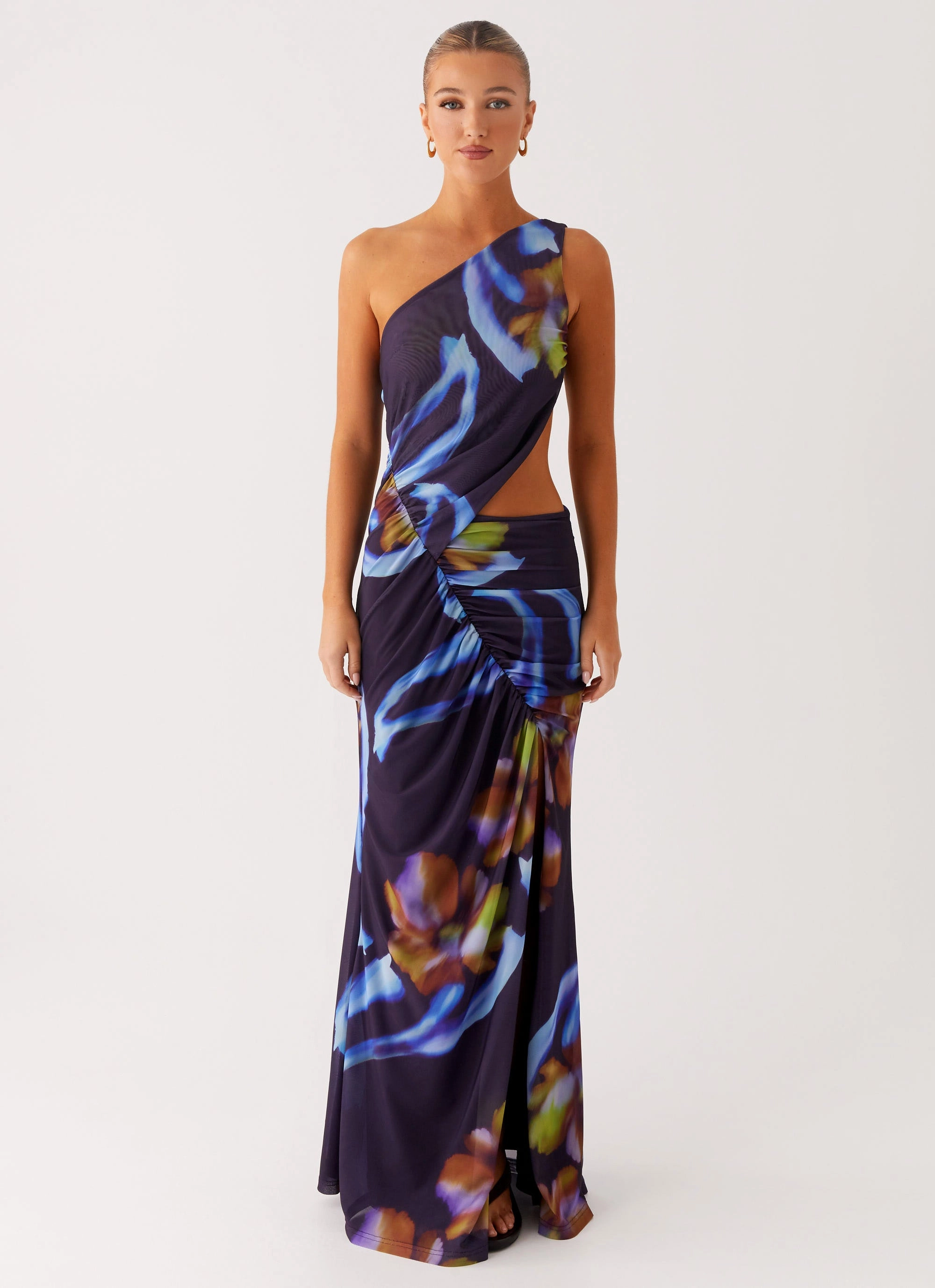 Zanzibar Maxi Dress - Dark Floral Sophisticated Appeal Cool Comfort