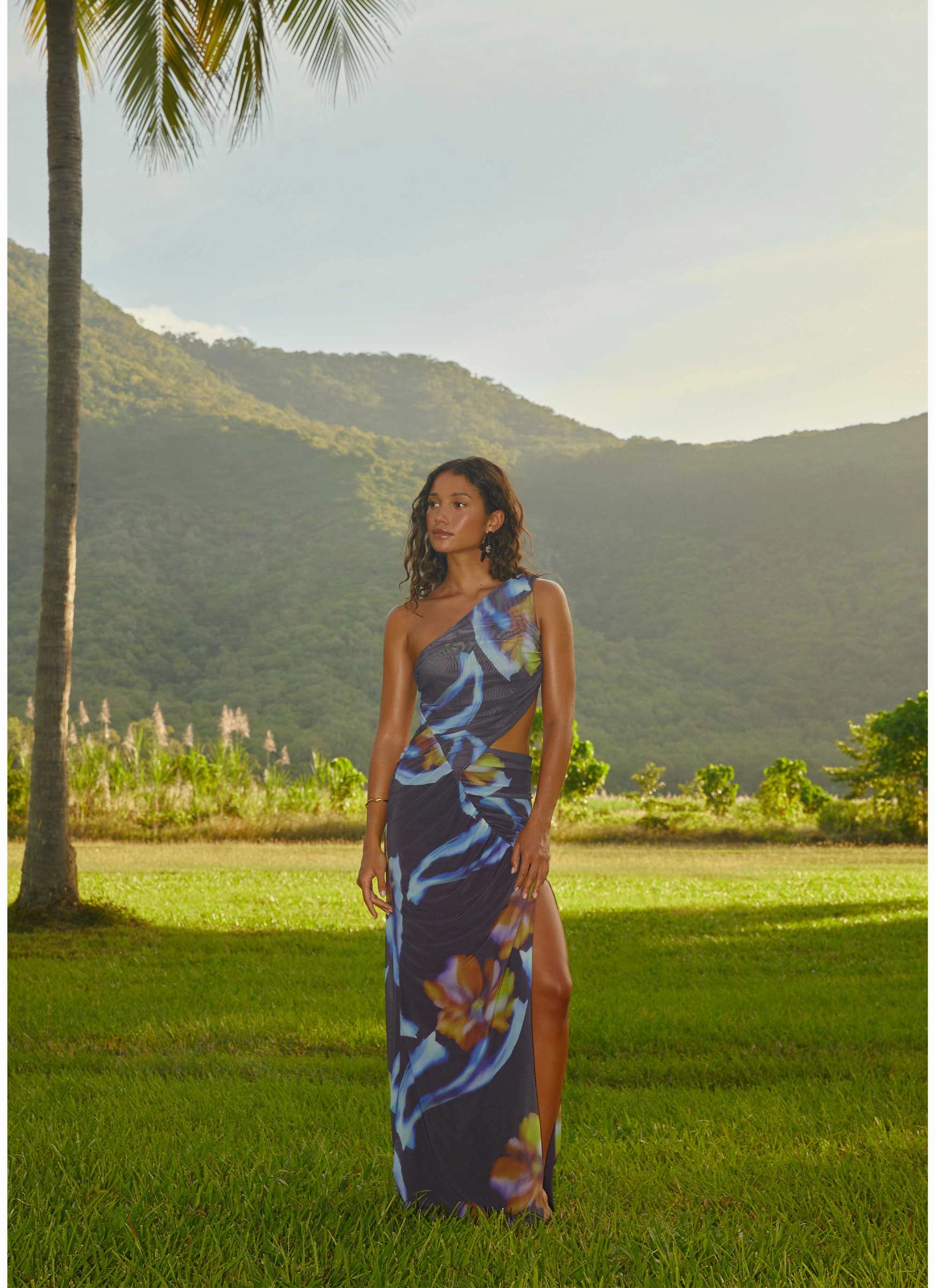 Zanzibar Maxi Dress - Dark Floral Refined Finish Polished Style