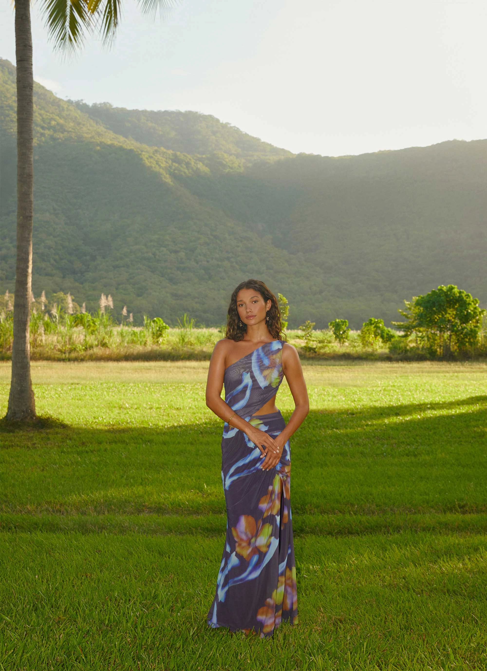 Zanzibar Maxi Dress - Dark Floral Easy Fit