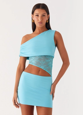 Love Motion Mini Dress - Aqua Blue Sleek Appearance Refined Line