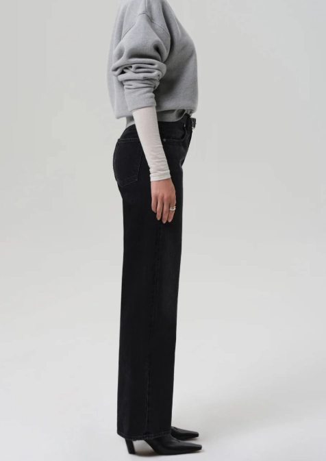 Annina High Rise Wide Leg 30" in Raine Eco Friendly Denim Perfectly Fitted