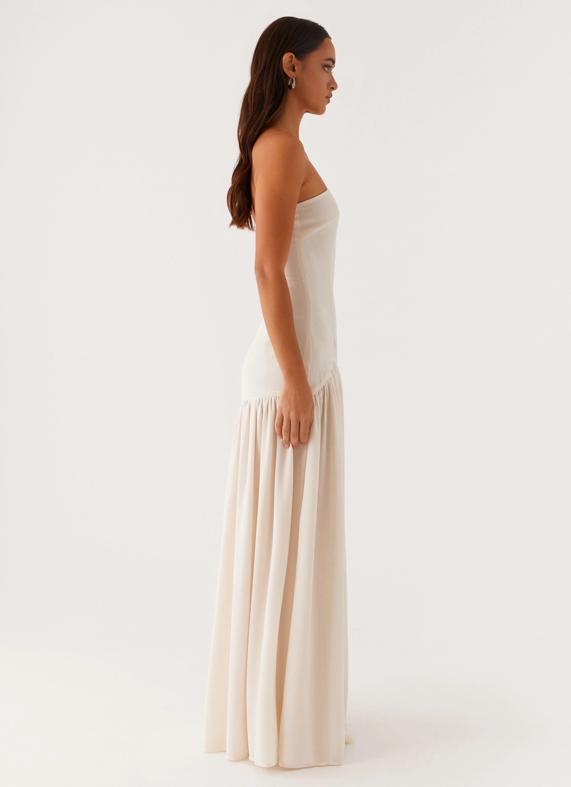 Fashionable Style Eden Strapless Maxi Dress - Ivory