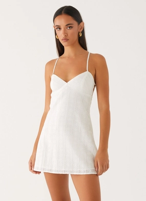 Spring Mood Smooth-Finish Inara Mini Dress - Ivory