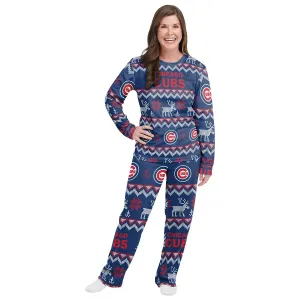 Chicago Cubs Women's Ugly Sweater Family Pajamas