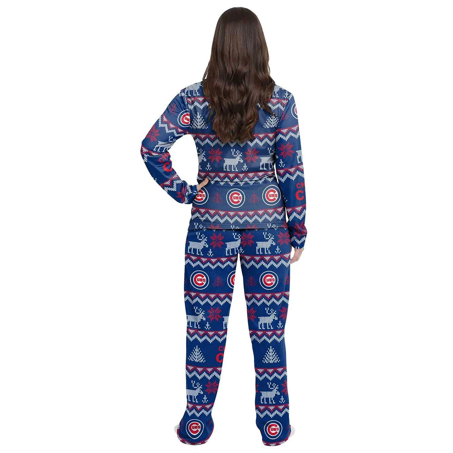 Chicago Cubs Women's Ugly Sweater Family Pajamas