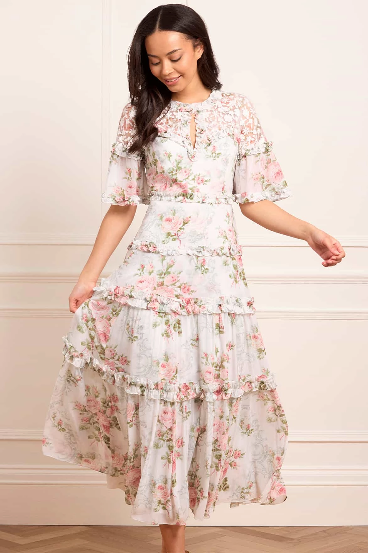 Soft and Smooth Madame Rose Carla Chiffon Ankle Gown