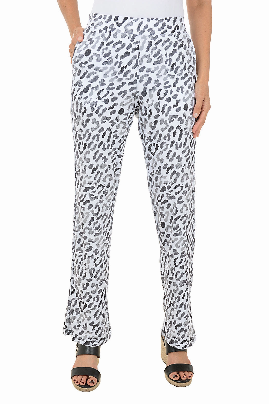 Kat Cherie Flared Pull-On Pant Casual Comfort Fit Quick Pack