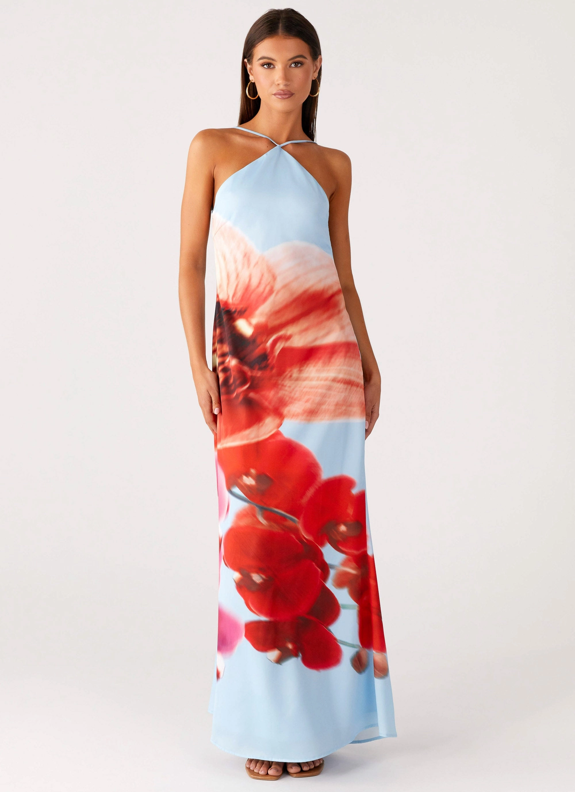 Chloe Maxi Dress - Turquoise Bloom Elegant Touch Daily Form