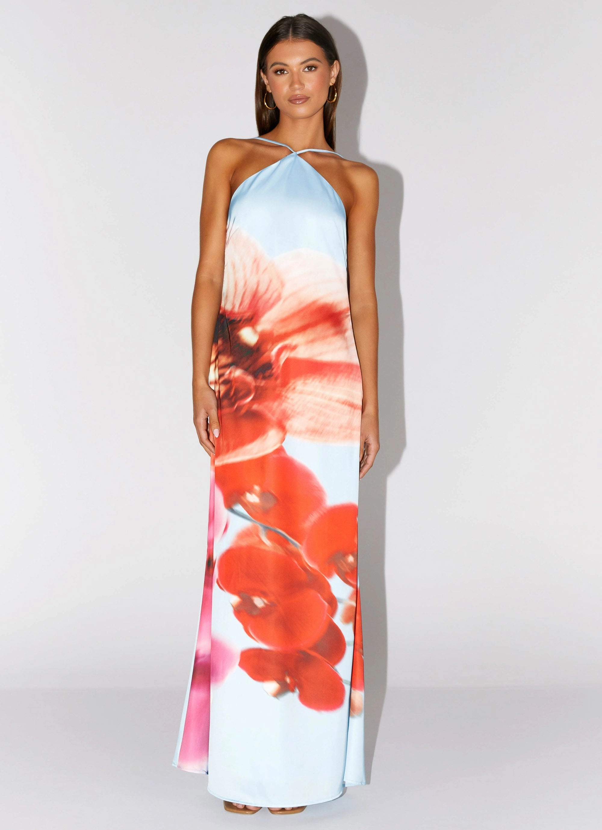 Chloe Maxi Dress - Turquoise Bloom Grace Soft