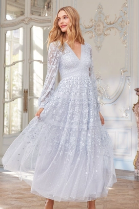 Celestia Ribbon Ankle Gown Nature Bloom