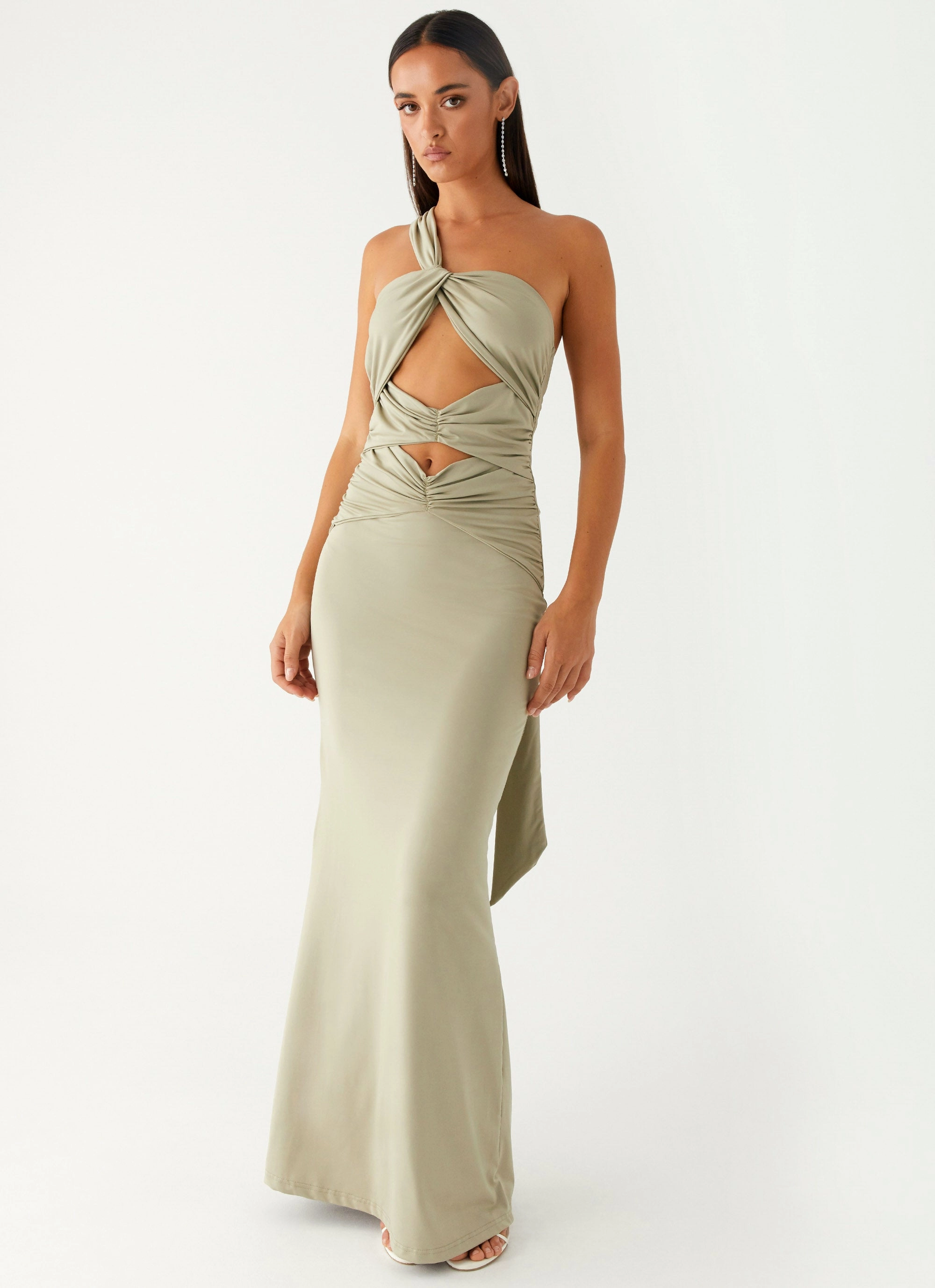Airy Silk Christie Maxi Dress - Sage
