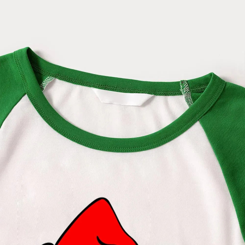 Christmas Cute Cartoon Print Family Matching Raglan Long-sleeve Pajamas Sets