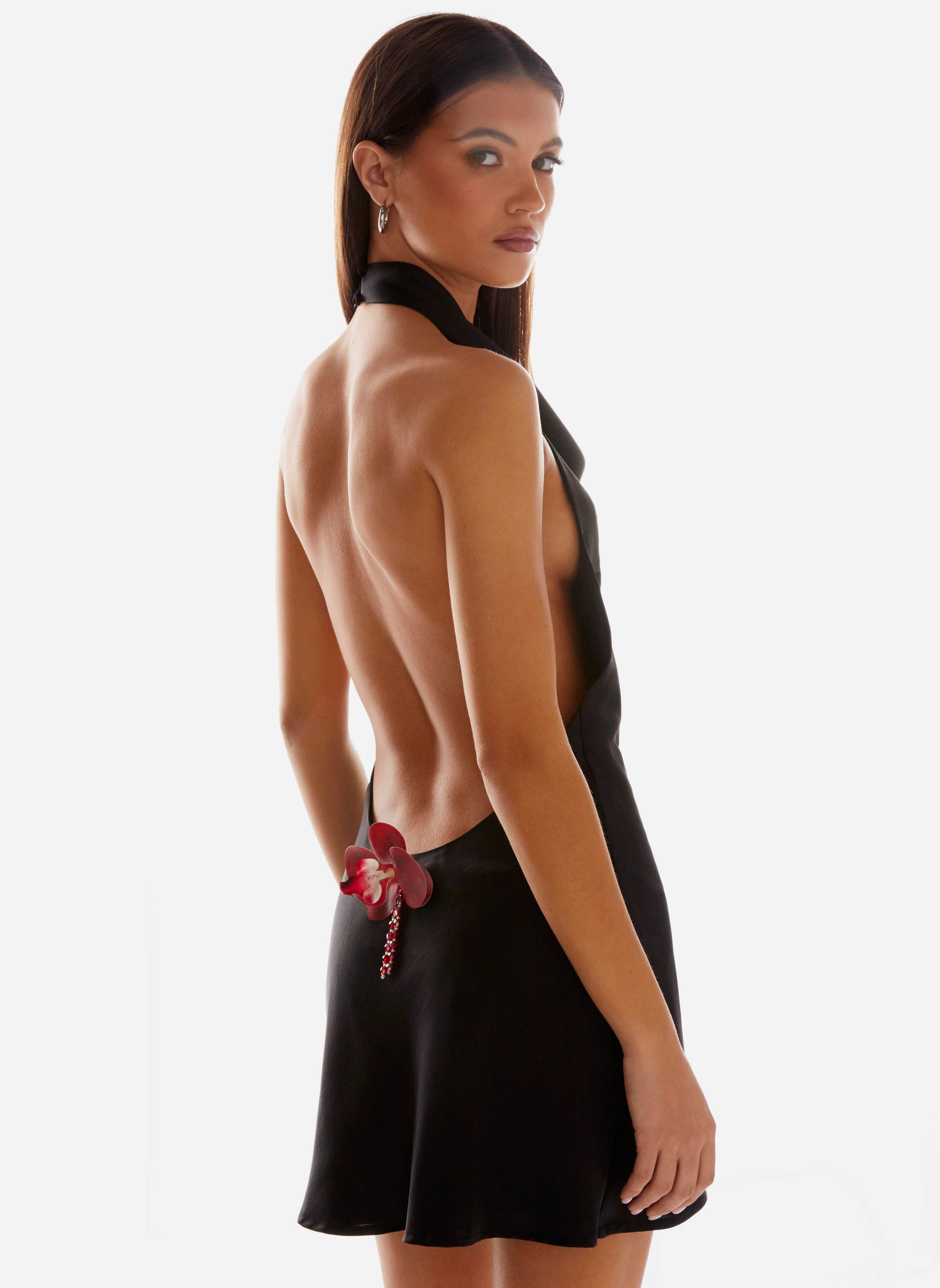 Mature Glam Vibrant evening gown Iridessa Mini Dress - Black