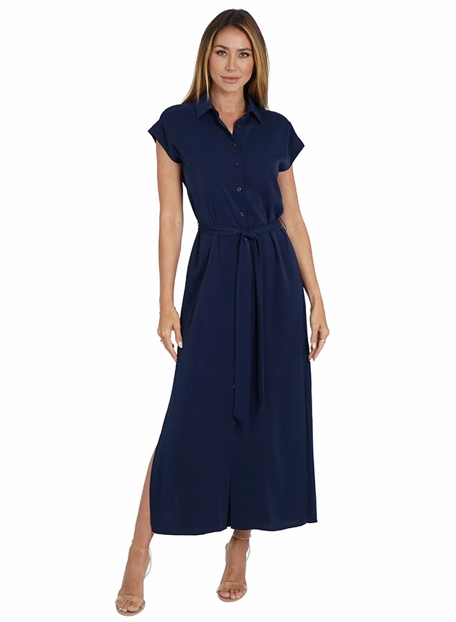 Maggie Dress Navy Elegant Finish