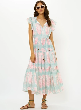 Cinched Flirty Midi Samode Green Soft Outfit All Purpose