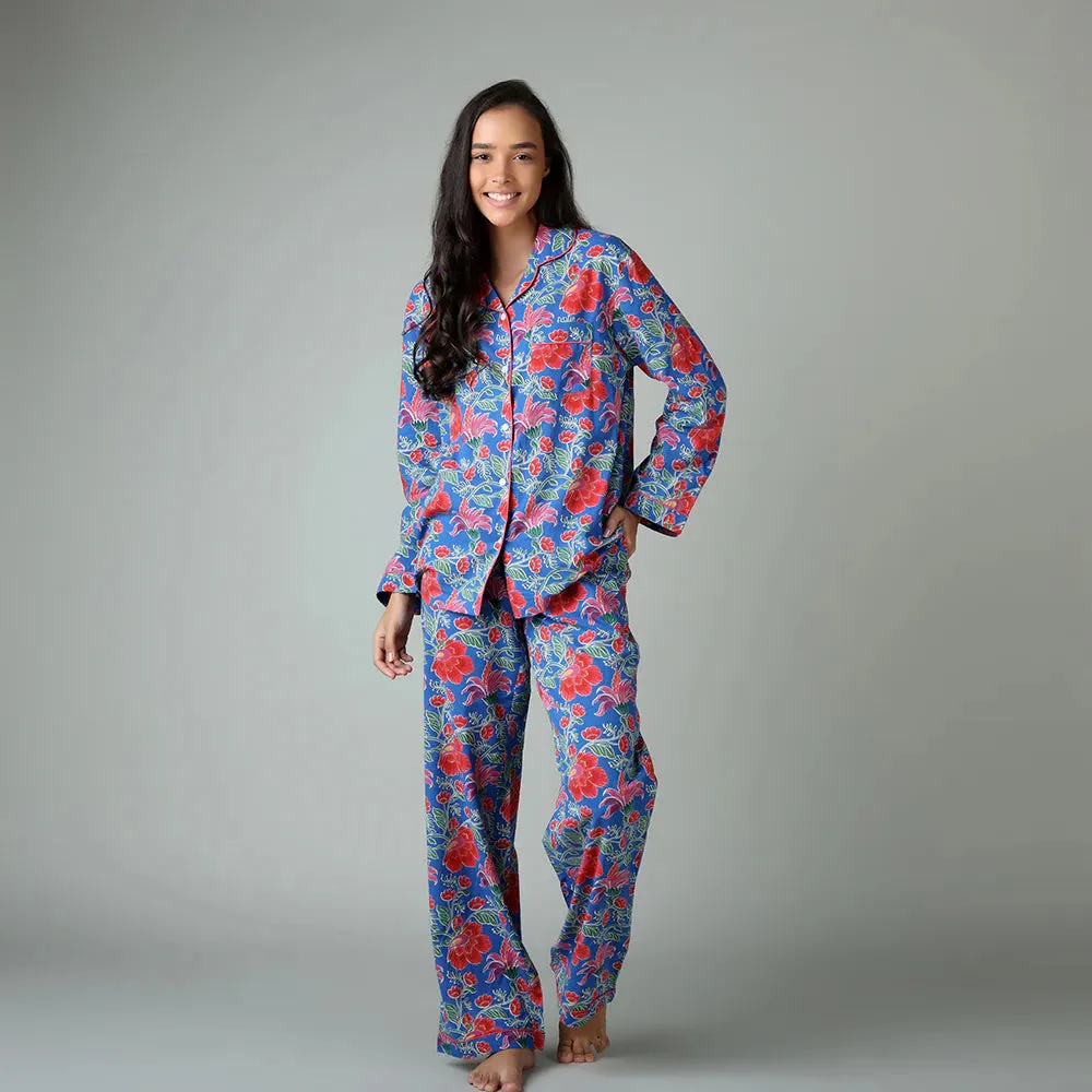 Clarence Indigo Pajama Set