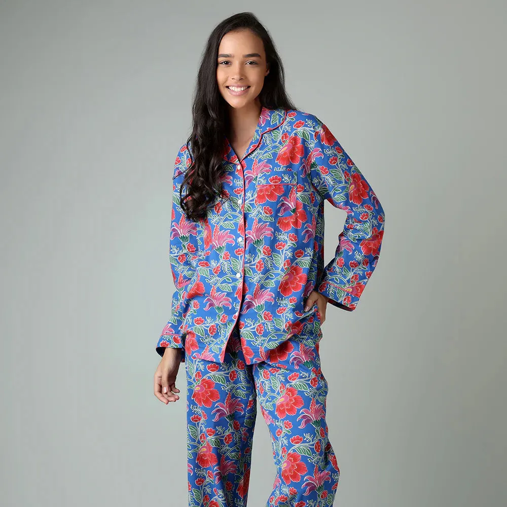 Clarence Indigo Pajama Set