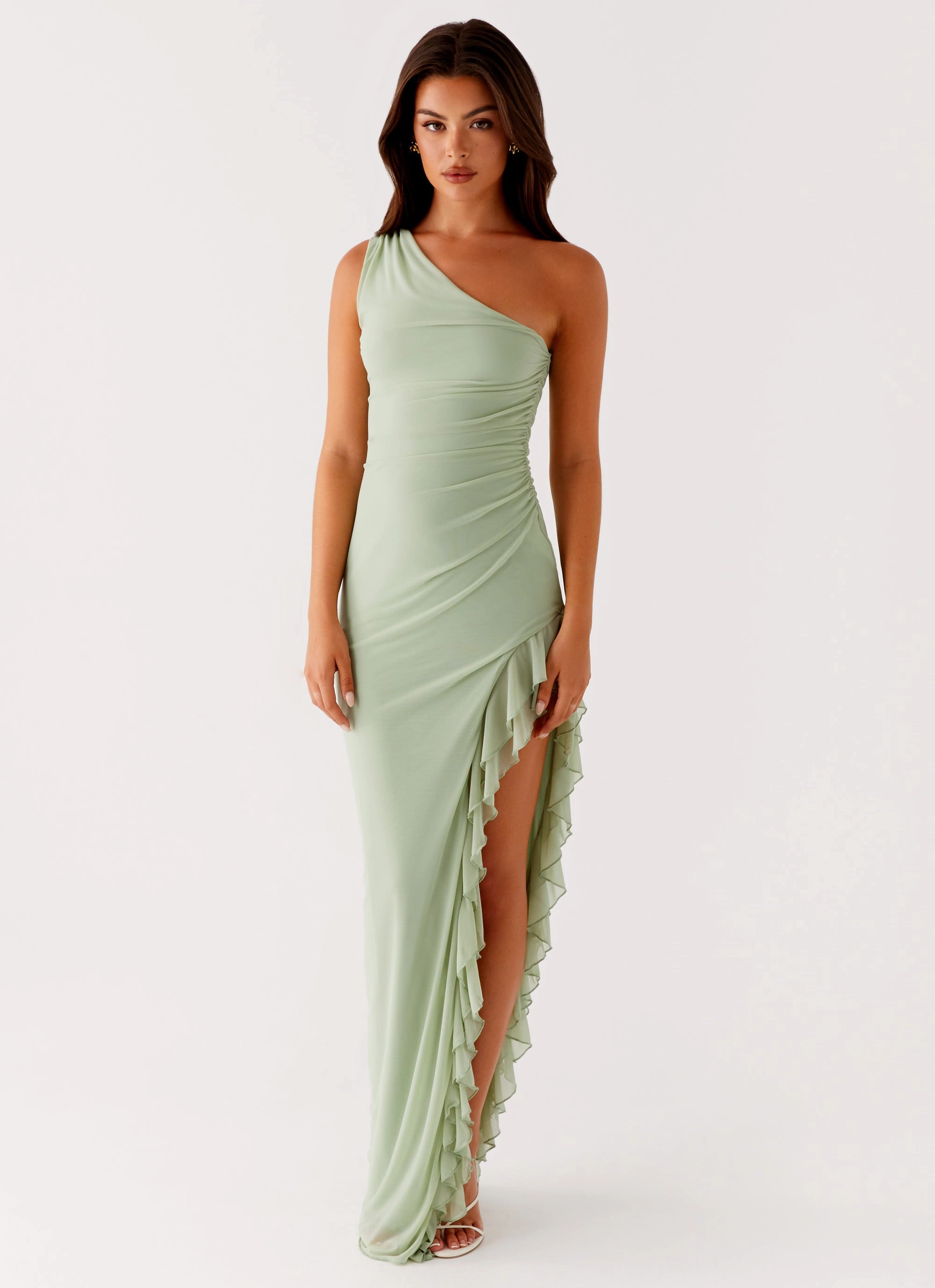 Autumn Mood Clarence Maxi Dress - Sage