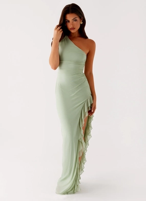 Chic formal attire Minimal Core Clarence Maxi Dress - Sage
