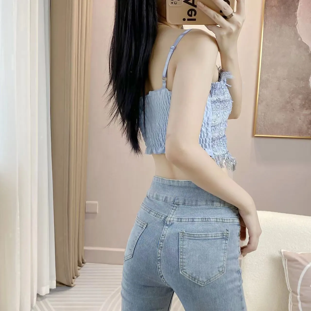 Classic Style Beauty Back Sling Vest with Chest Pad