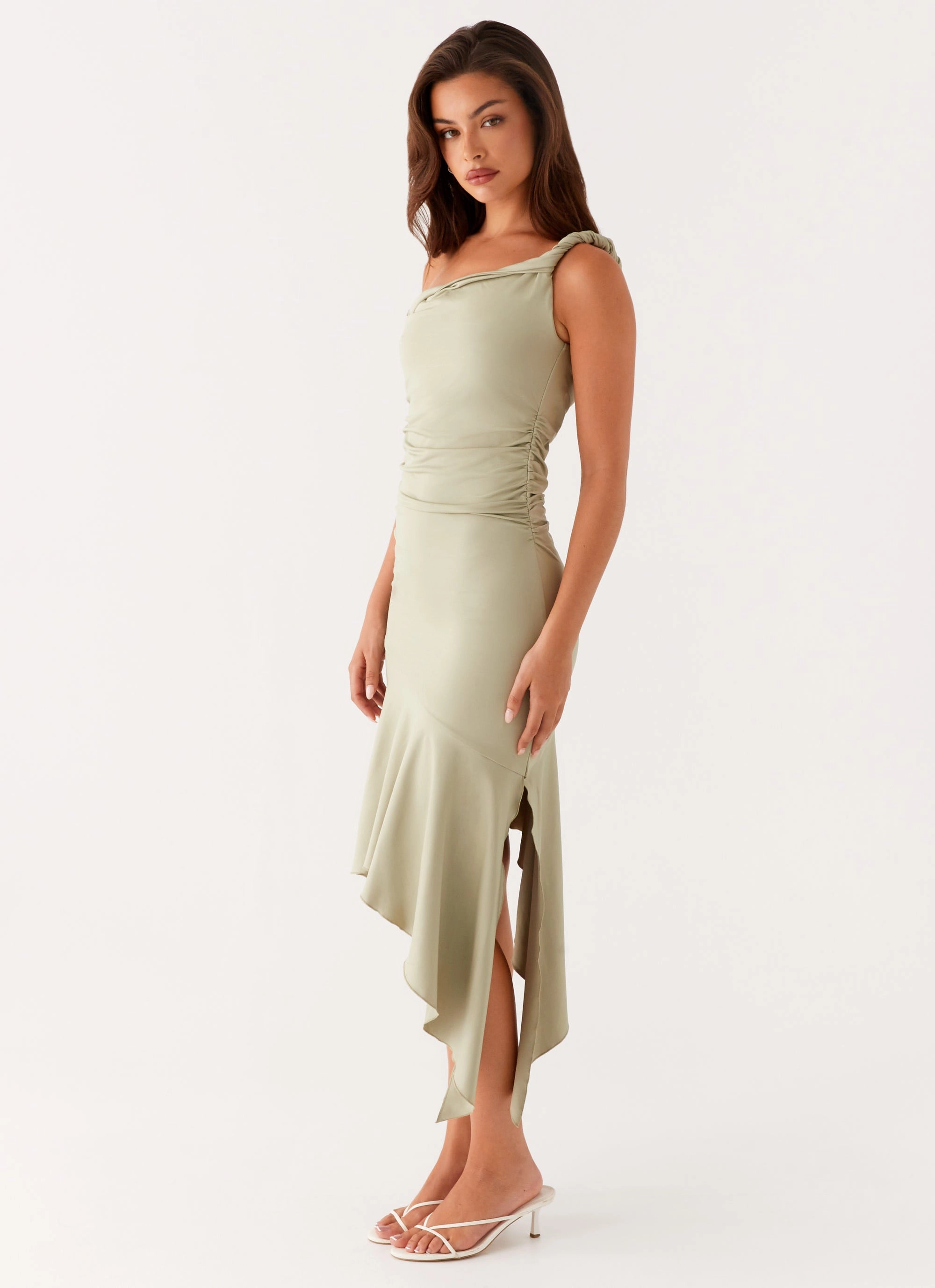 Huntah Midi Dress - Sage Sleek And Stylish