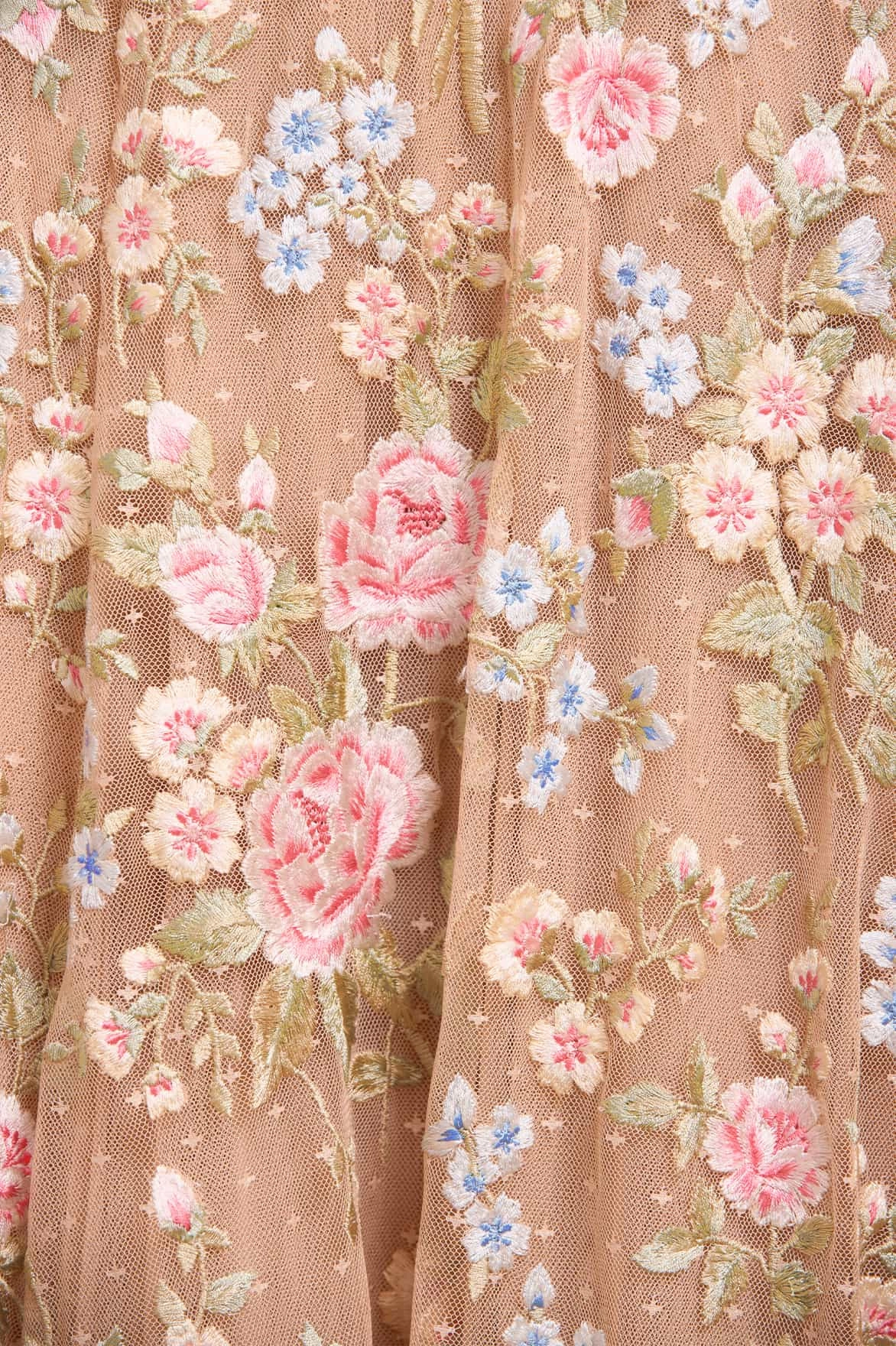 Antoinettes Floral Round Neck Ankle Gown Trendy Vibe