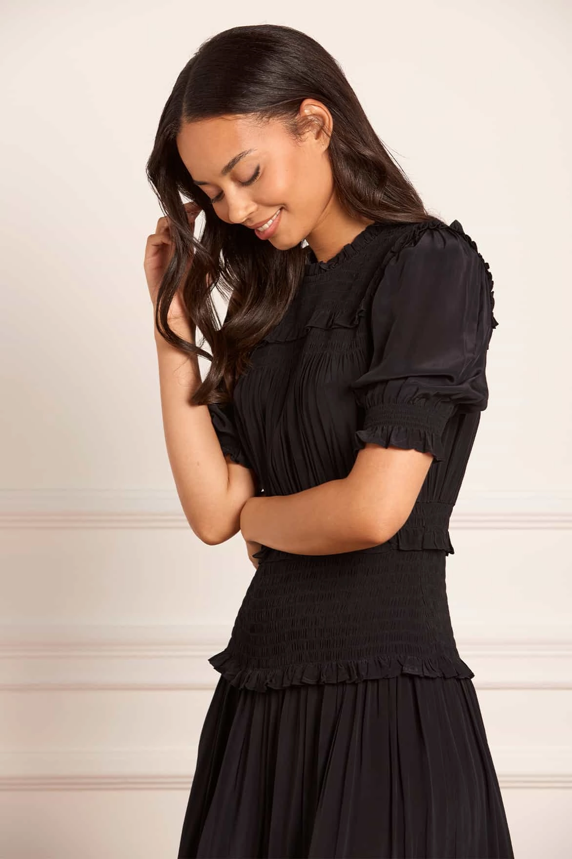 Emilia Crepe Ballerina Dress Comfortable Cut