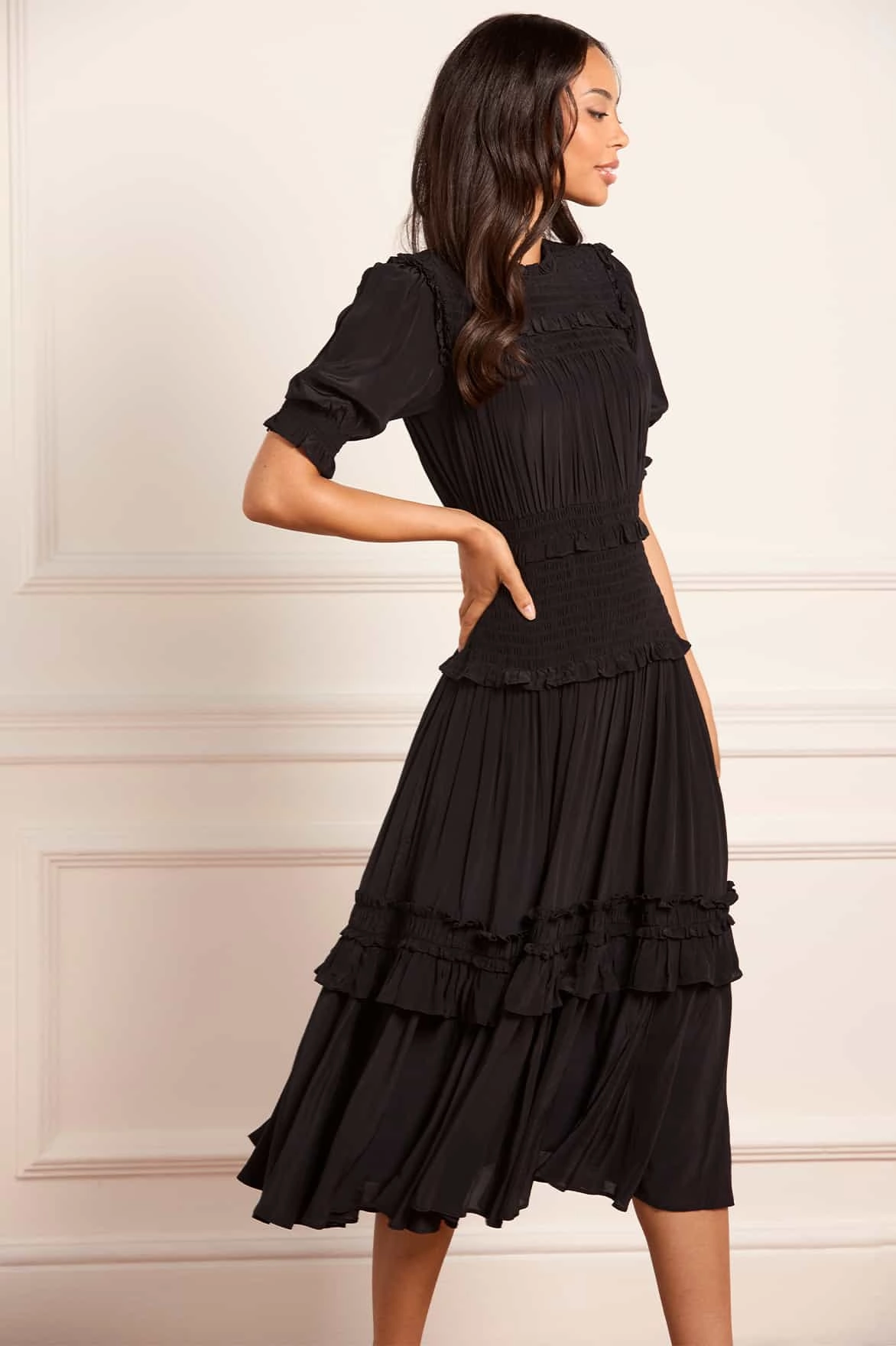 Timeless Touch Emilia Crepe Ballerina Dress