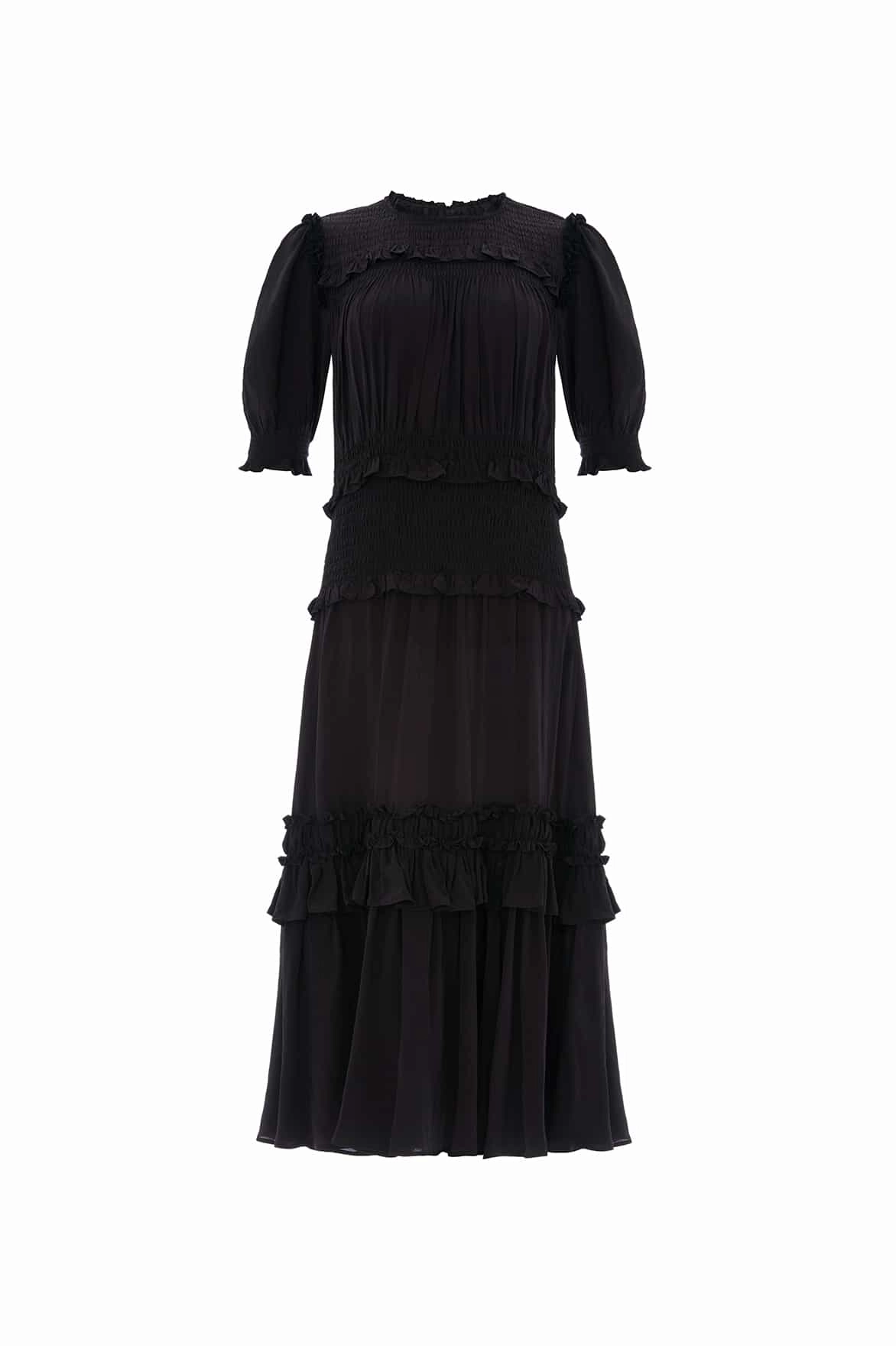 Emilia Crepe Ballerina Dress Clasp-Closure