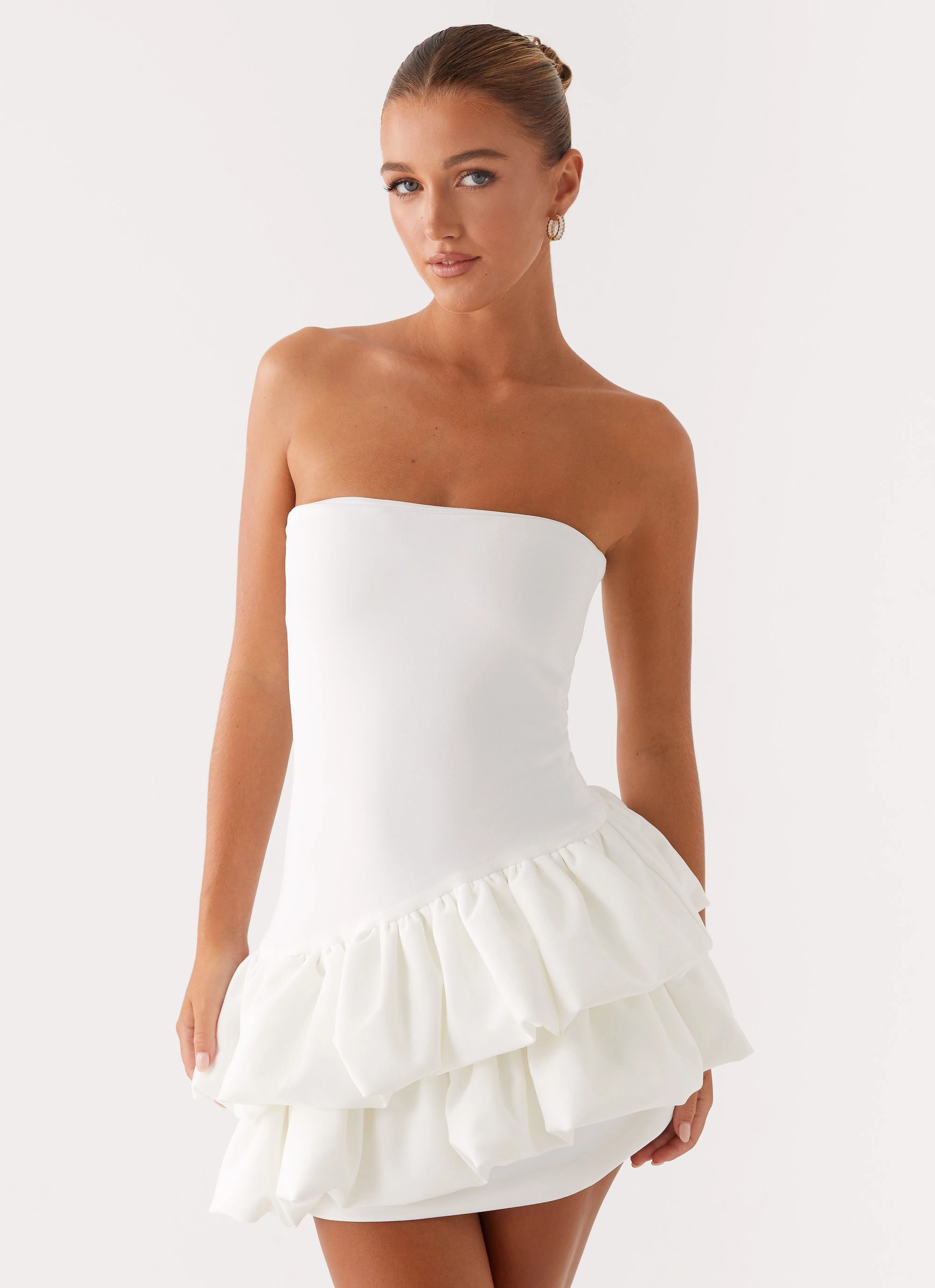 Vibrant Layer Marie Mini Dress - White