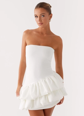 Vibrant Layer Marie Mini Dress - White
