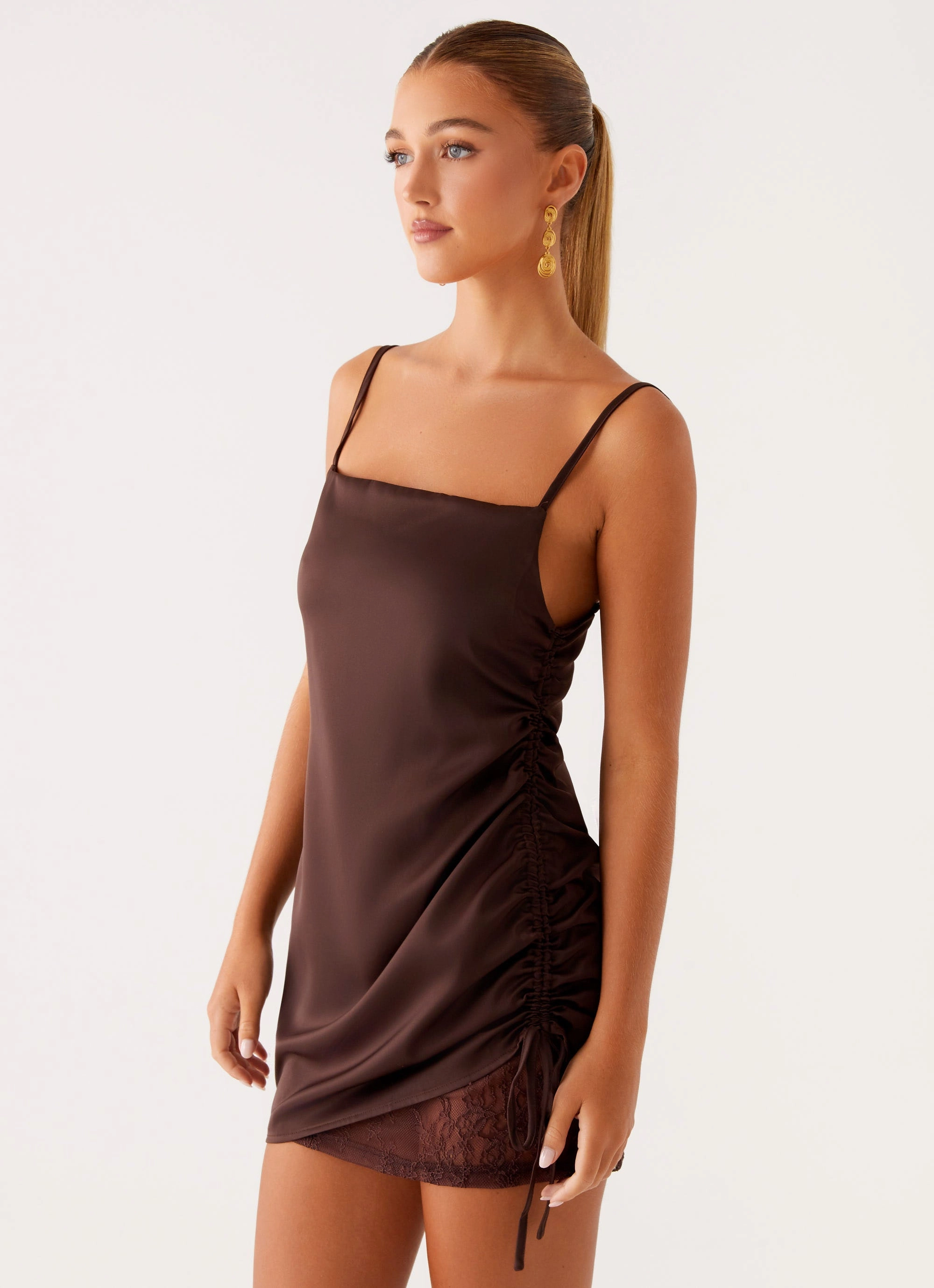 Bless Touch Piper Mini Dress - Chocolate