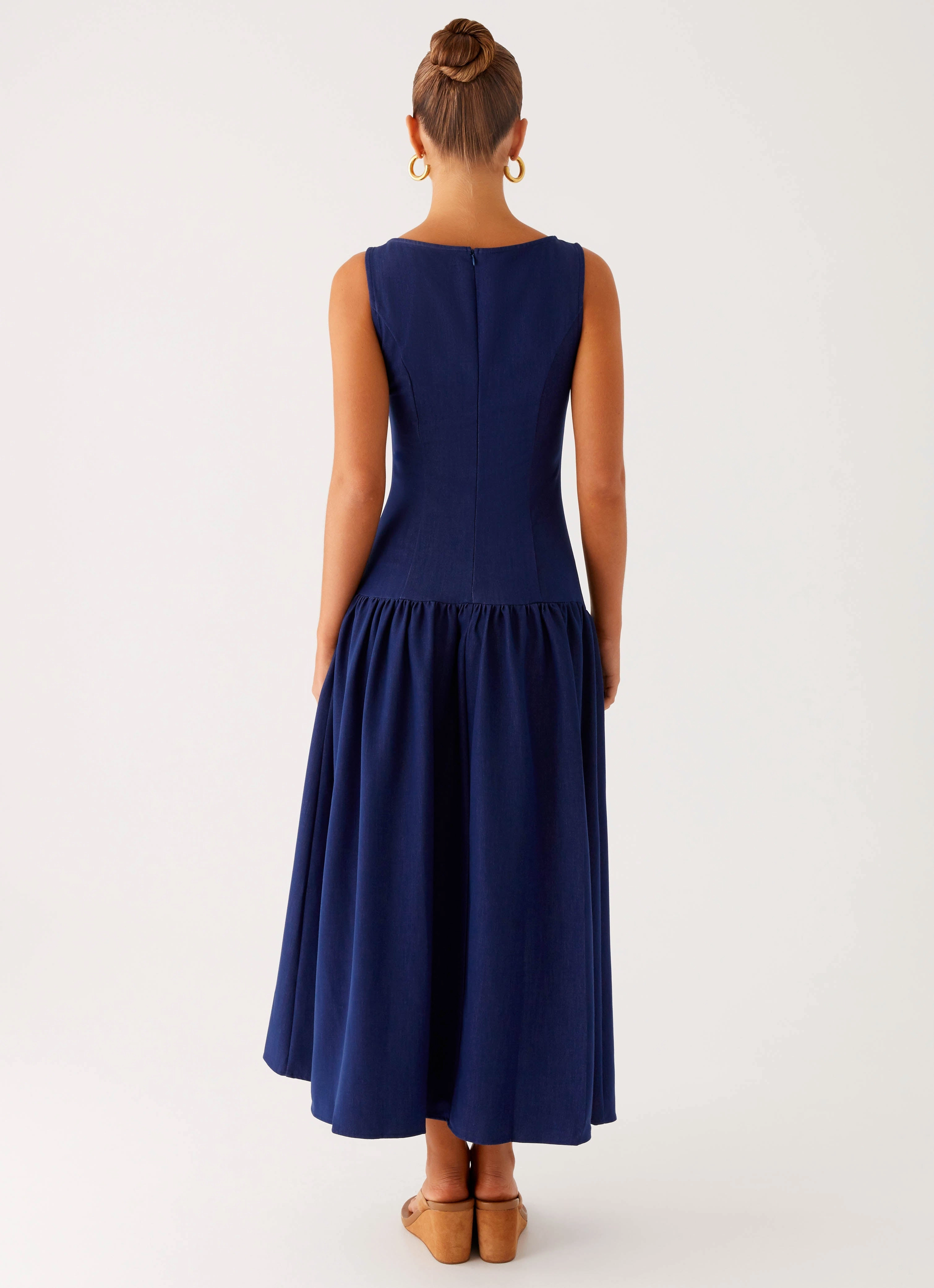 Modern Soft Hayes Denim Midi Dress - Indigo