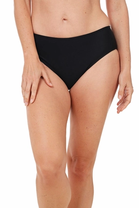 Classic Hipster Bikini Bottom Stretch Knit Fabric Pocket Reinforcement