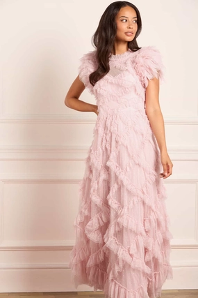 Genevieve Ruffle Gown Airy Comfort cut out