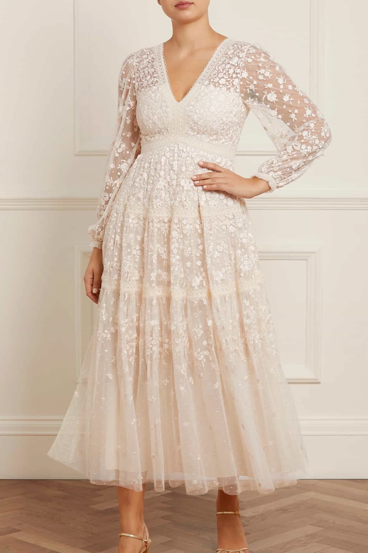 Hidden Pocket Celestia Ribbon Ankle Gown