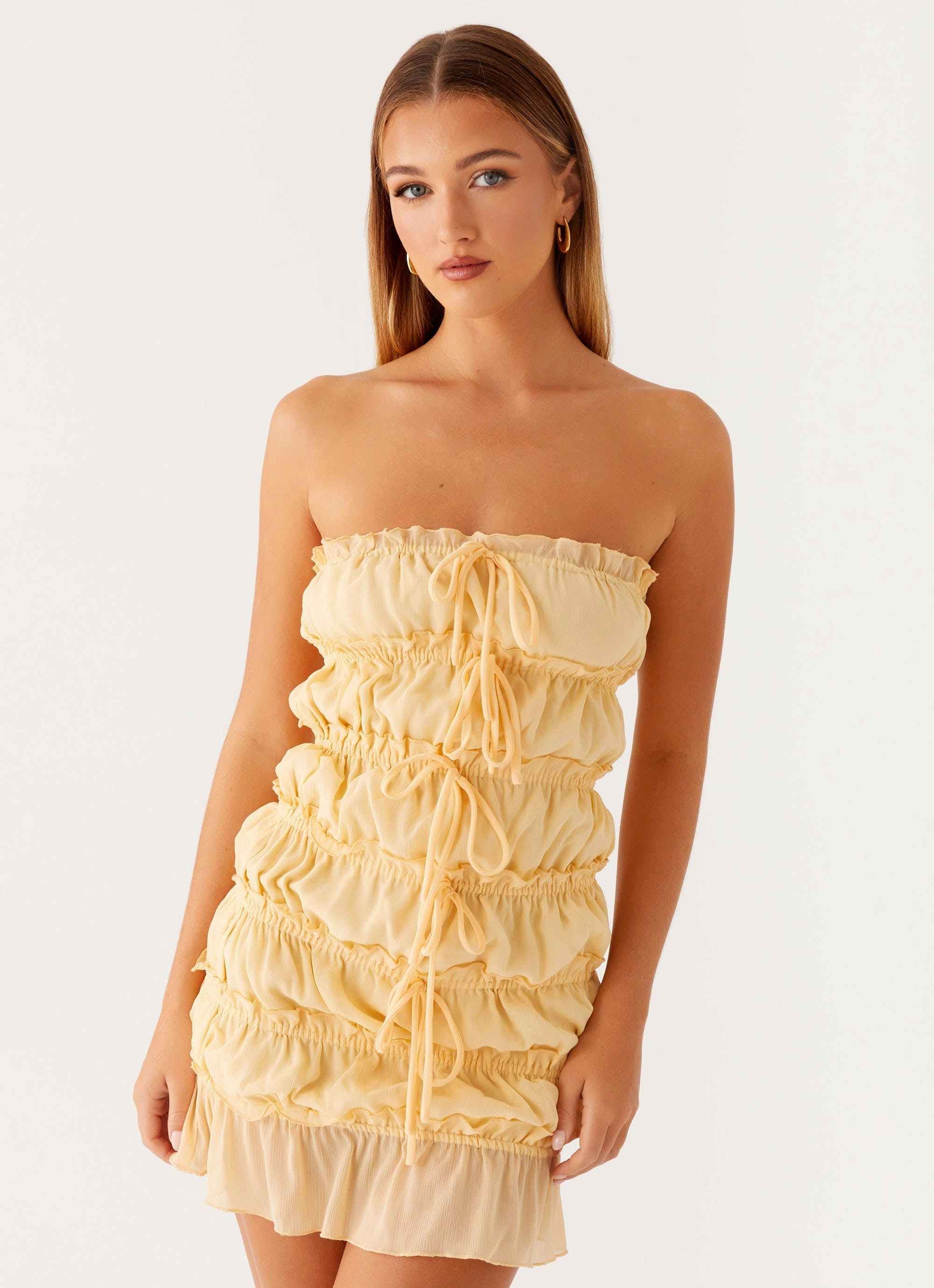 Grass Soft Kylan Mini Dress - Apricot