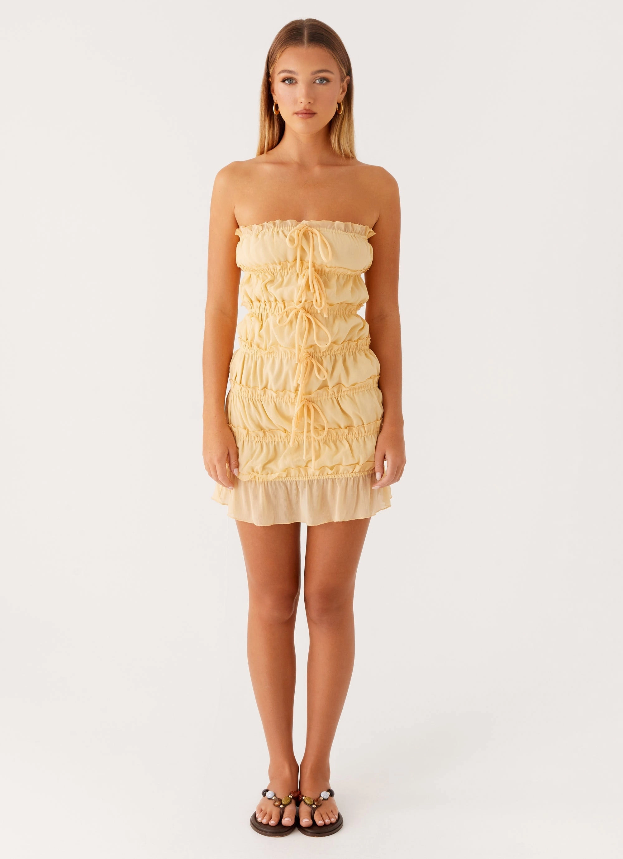 Kylan Mini Dress - Apricot Radiant Mood