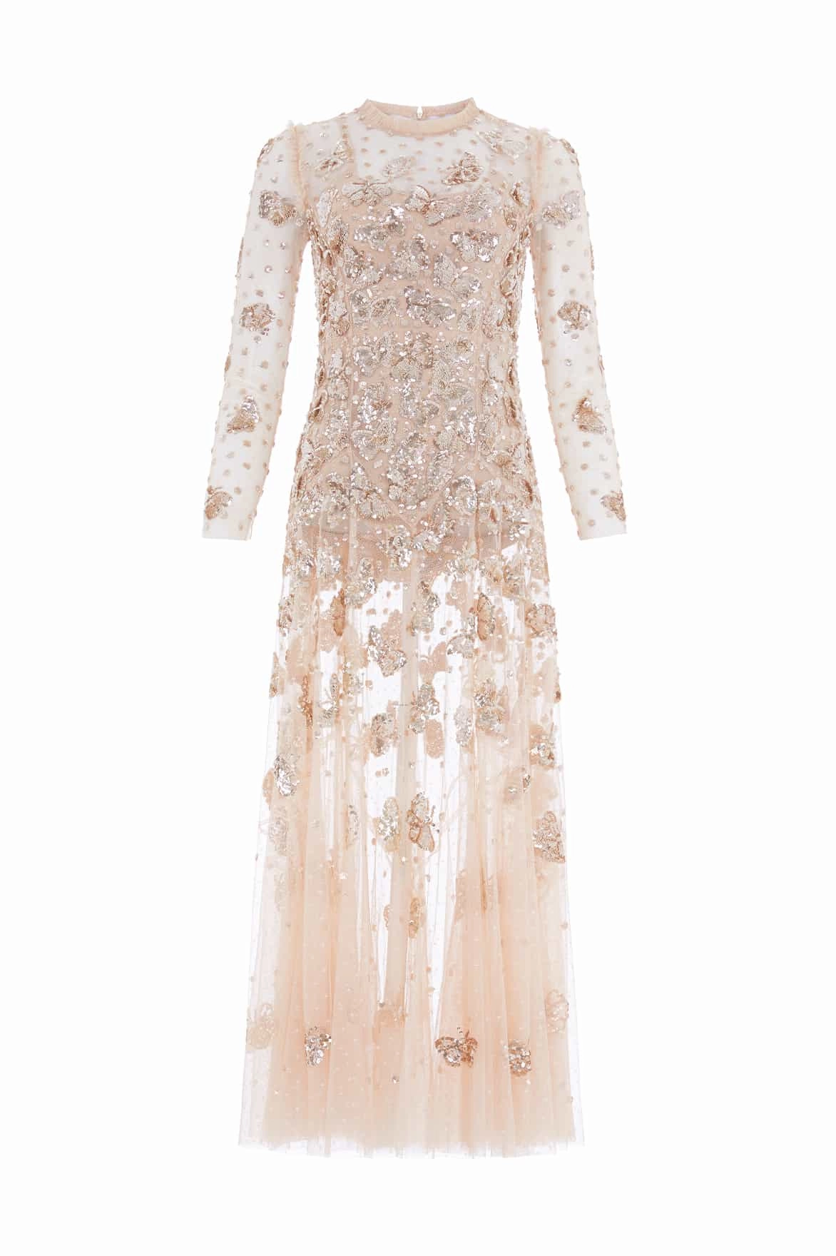 Papillon Sheer Ankle Gown Effortless weekend dress Feminine Style