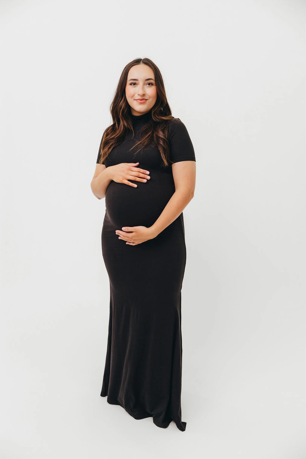 Ellis Maxi Dress in Black - Bump Friendly *Final-Sale* Lounge Moment Basic Fashion