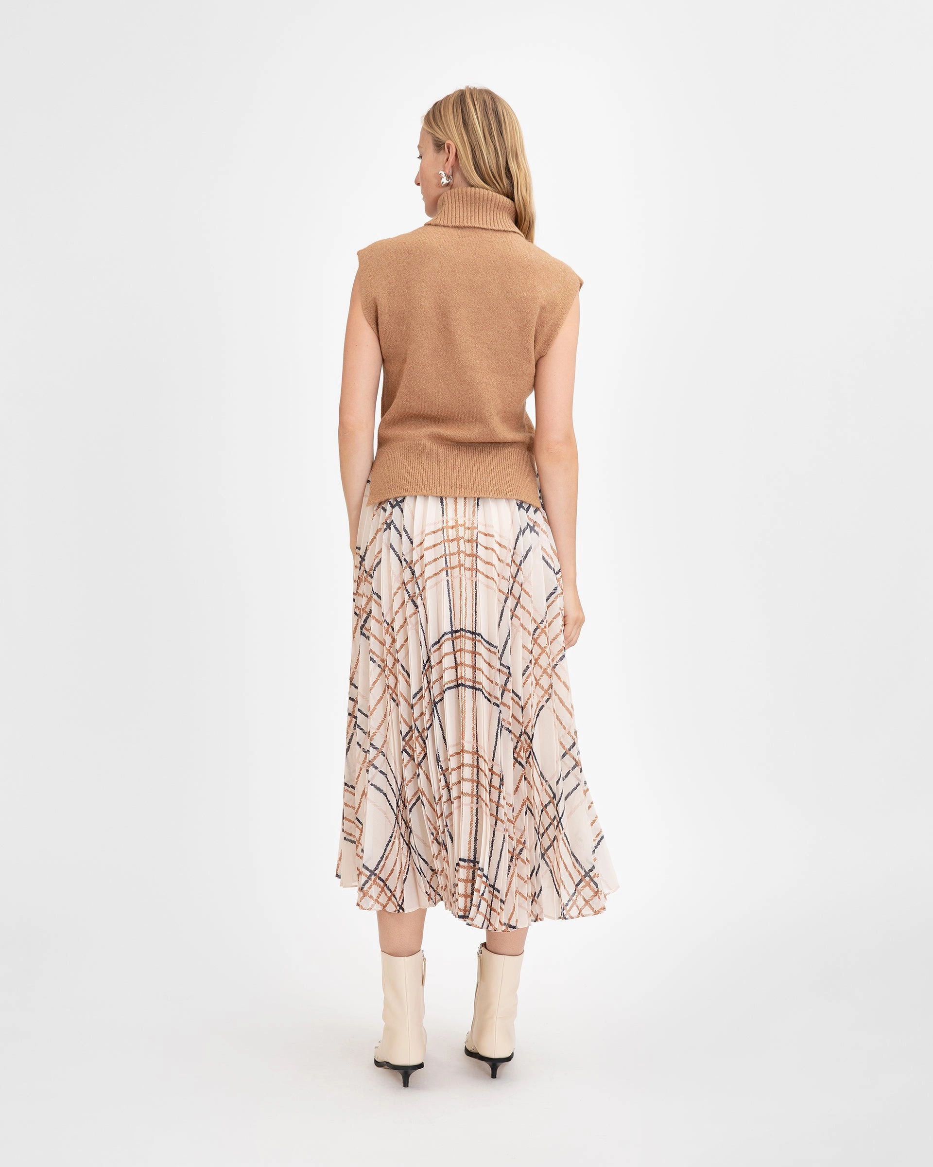 Casual Look Mesh Panel Angelica Skirt
