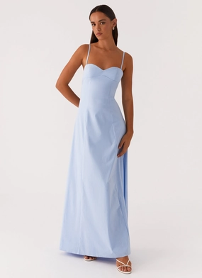 Texture Blend Clear As Day Maxi Dress - Blue