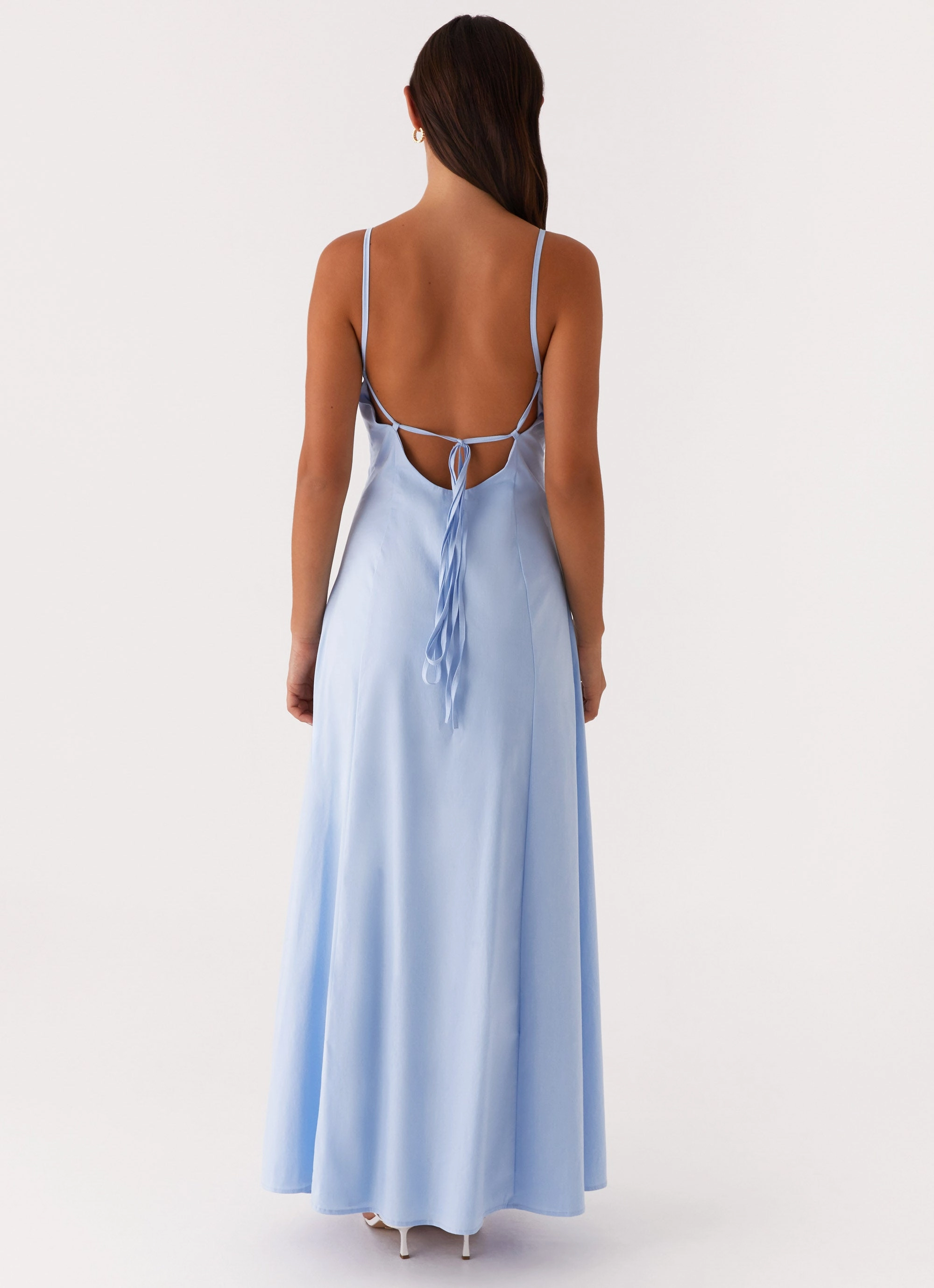 Elegant formal outfit Love Blend Clear As Day Maxi Dress - Blue