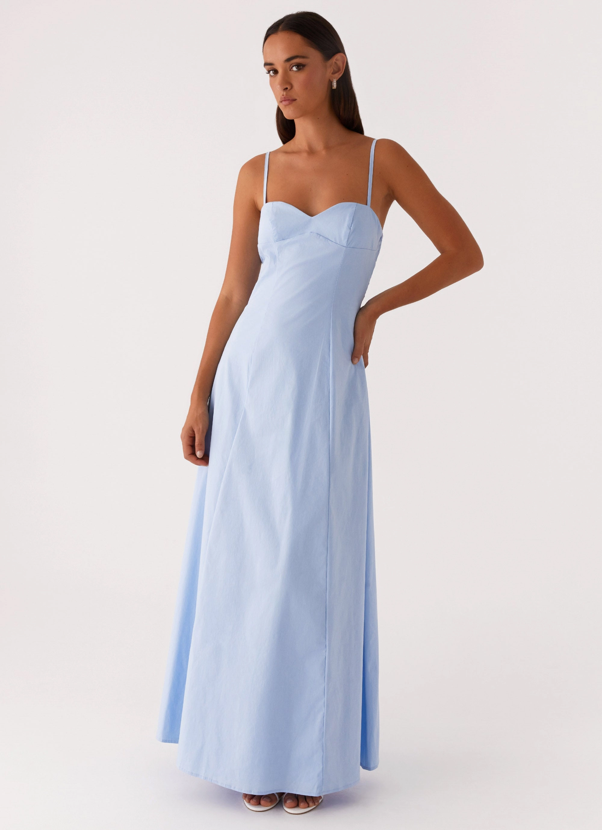 Clear As Day Maxi Dress - Blue Happy Soul Classic Mood