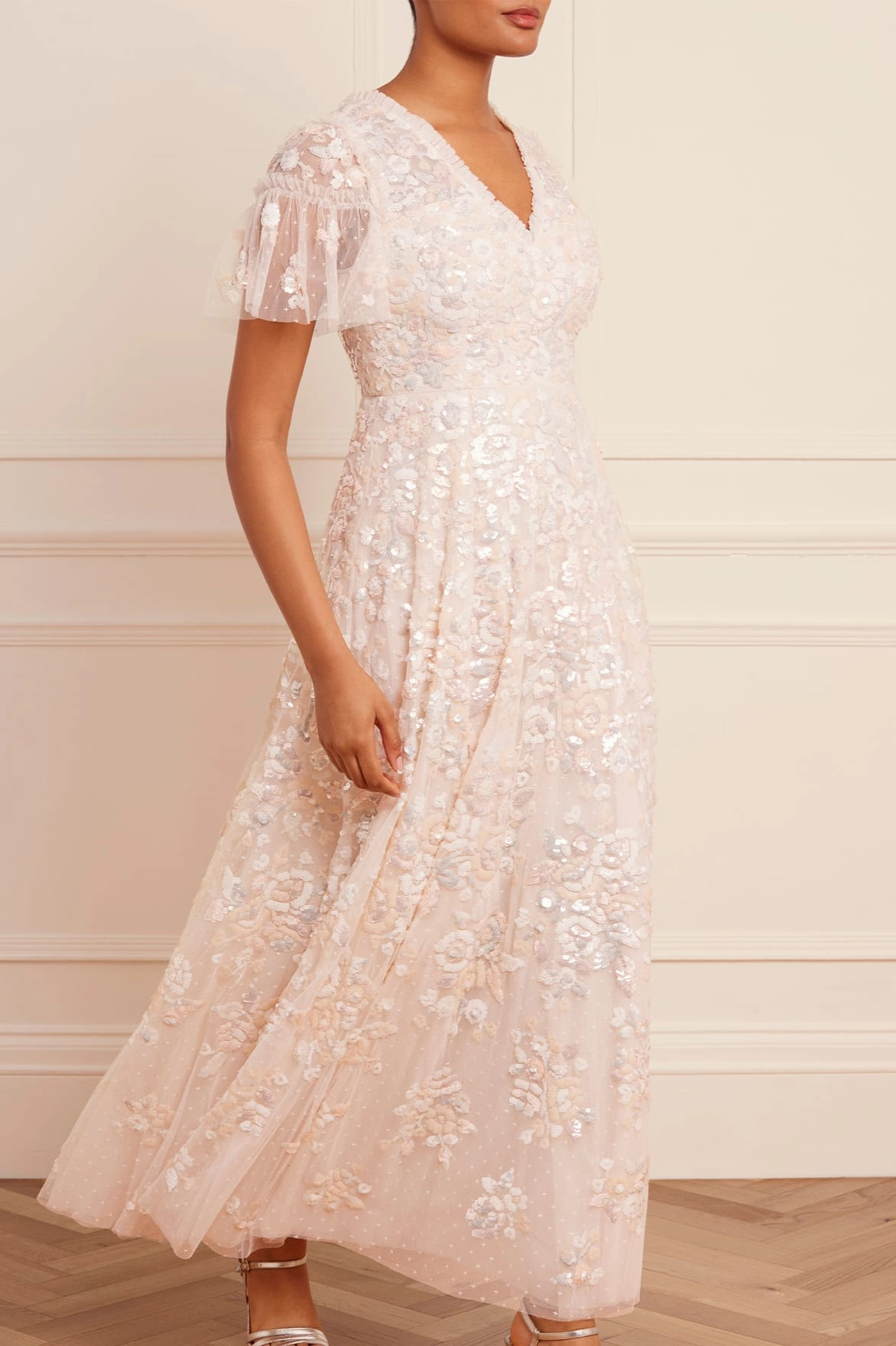 Bright Appeal Sequin Paradise Short Sleeve Gown