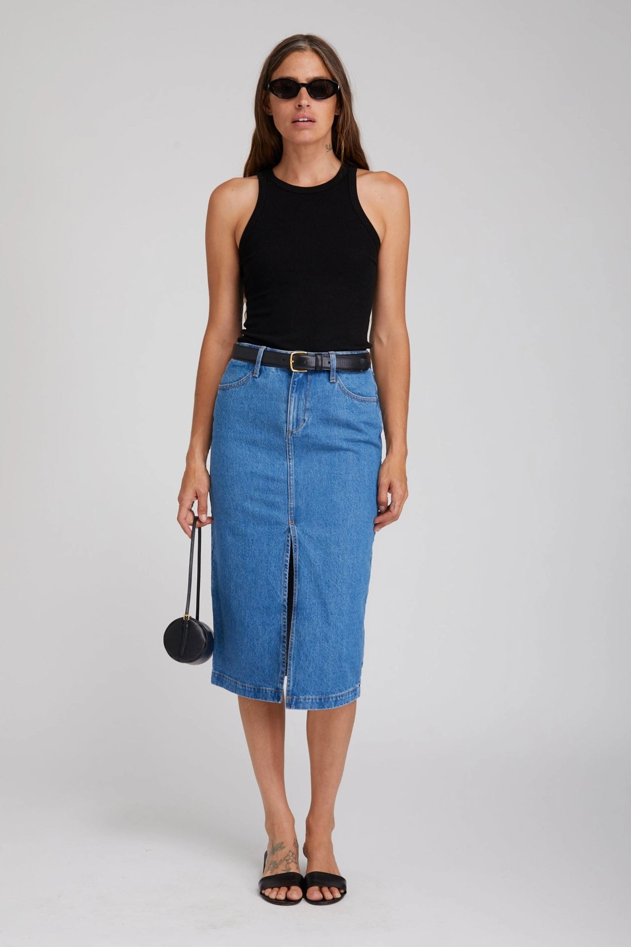 Coco Denim A-Line Pencil Skirt Urban Fit
