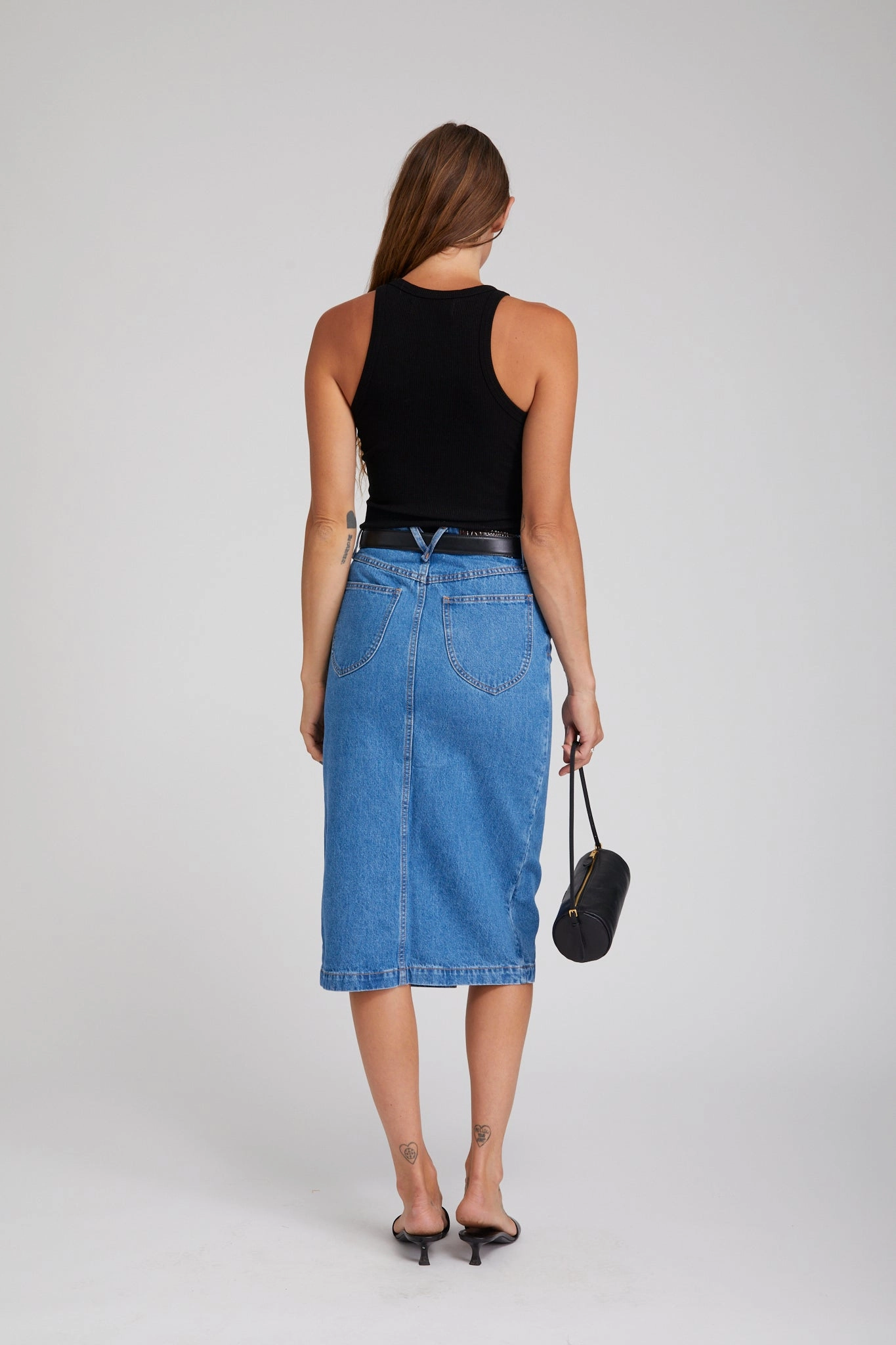 Fresh Aesthetic Coco Denim A-Line Pencil Skirt