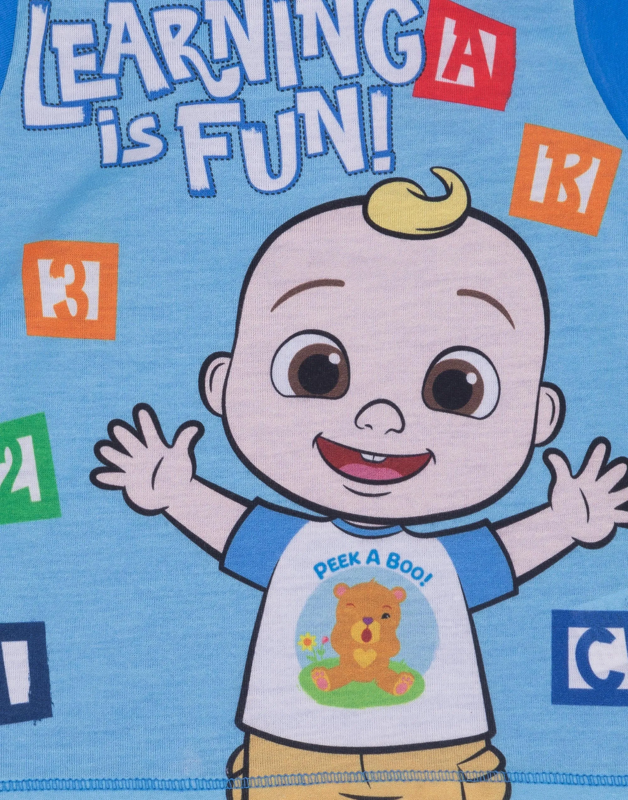 Cocomelon Kids Pyjamas Blue T-Shirt Bottoms Pjs